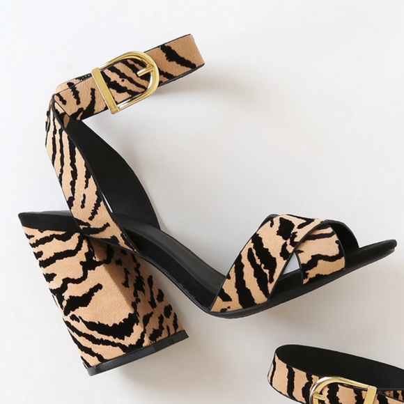 "JENNY" Block Heels - Tiger - Picture 3 of 5